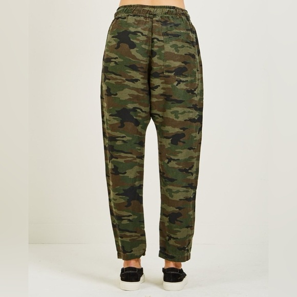 NSF Green Camo Harem Linen Blend Pants 💚 Medium - Picture 4 of 10
